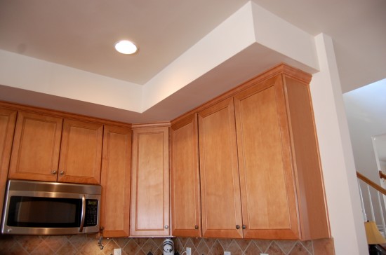 Kitchen Soffit Solutions Include Double Stacked Cabinets