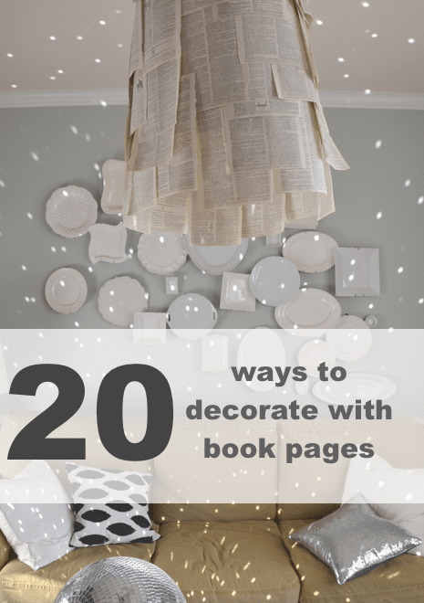 how to decorate with book pages #diy #books