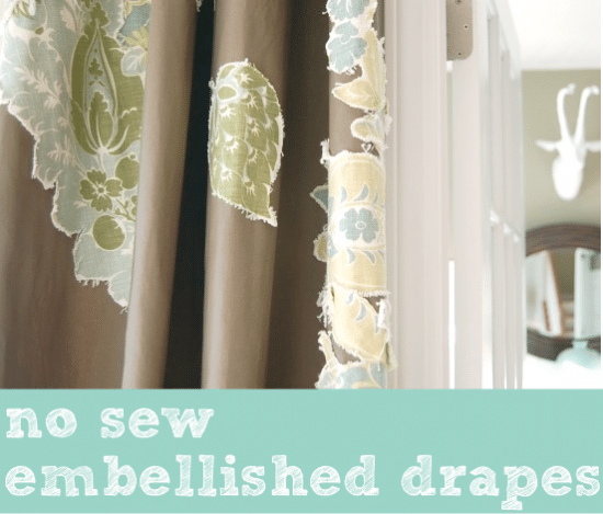 no sew embellished drapes