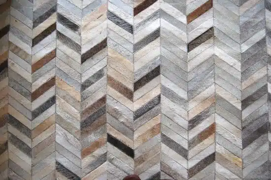patchwork cowhide rug