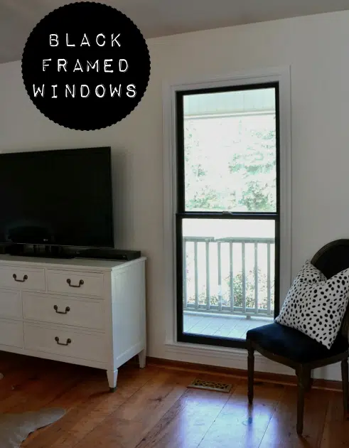 DIY black framed windows