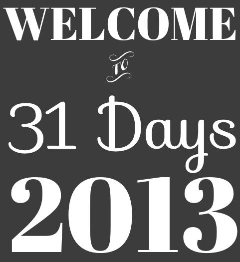 Welcome 31 Days