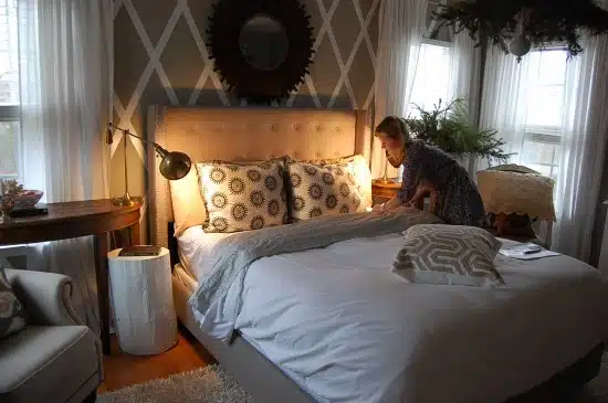 prepping the bed