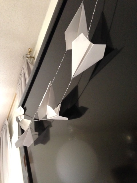 paper airplane garland