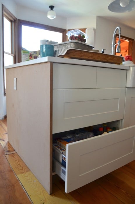 how to finish the ends of a kitchen island