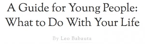 a guide for young people