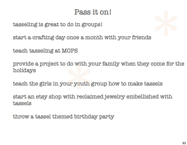 tassel 63