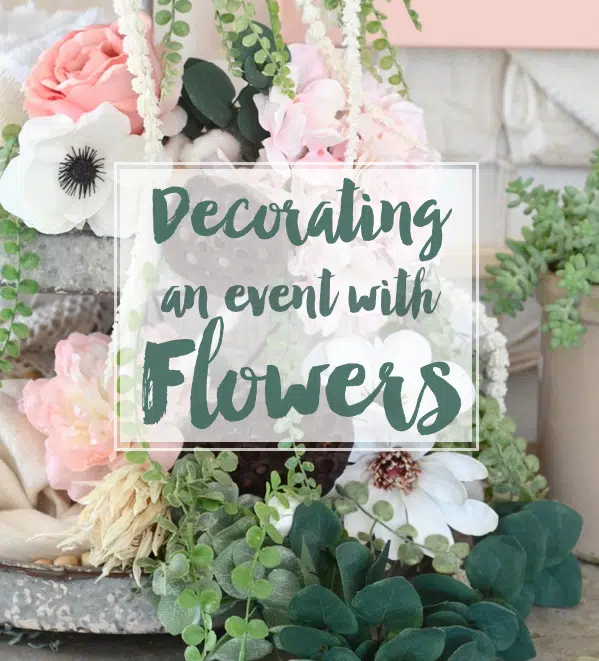 decorating an event with flowers