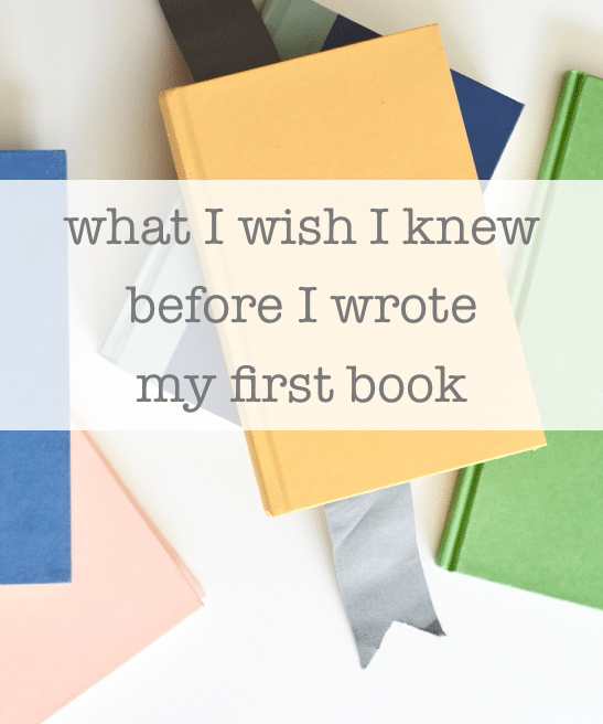 BEFORE you write your first book