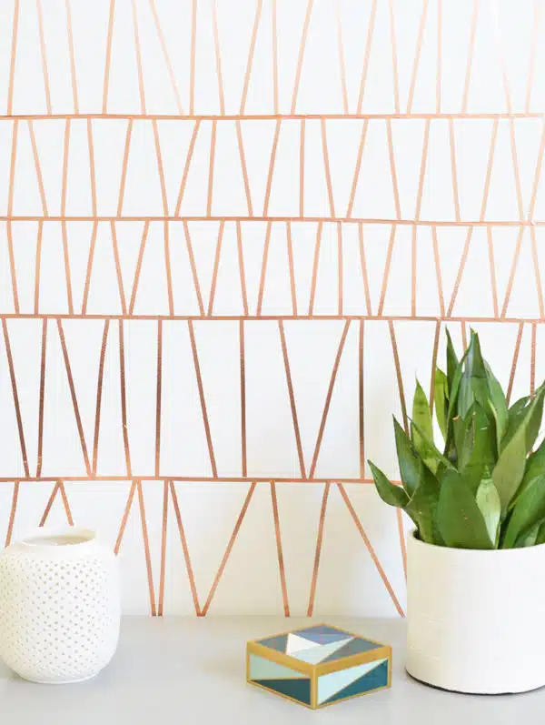 copper-tape-geometric-wall-treatment